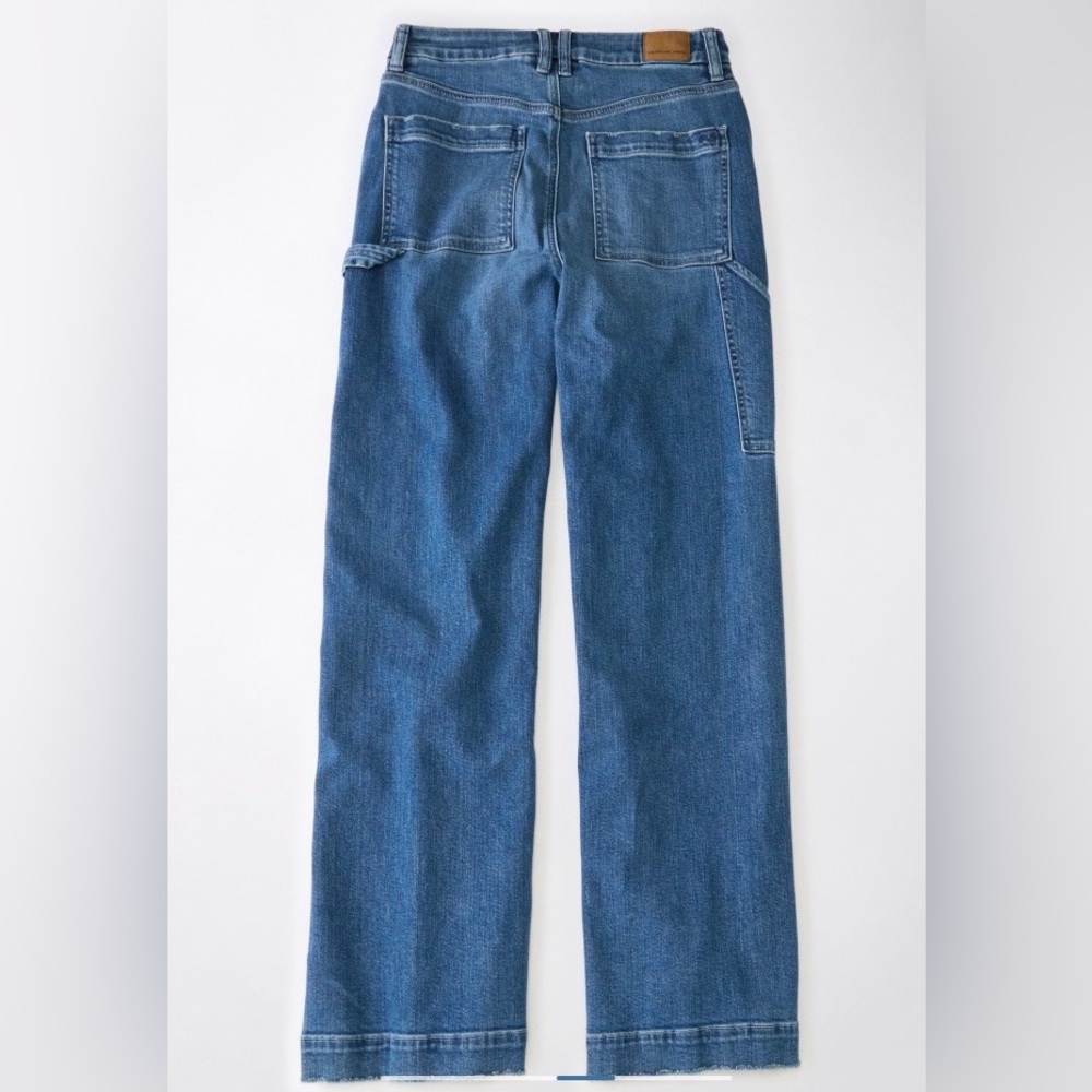 Dreamy Drape Stretch Curvy Super High-Waisted Baggy Wide Leg Jeans - Picture 14 of 15